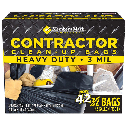 Member's Mark Member's Mark Commercial Contractor Clean - up Trash Bags (42 Gal., 42 Ct.) - Ultimate Online Deals