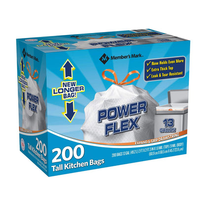 Member's Mark Power Flex Tall Kitchen Bags - Ultimate Online Deals