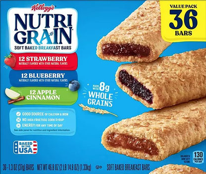 Nutri - Grain Bars Variety Pack, 1.3 oz., 36 pk - Ultimate Online Deals