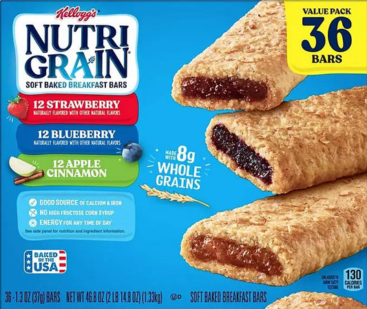 Nutri - Grain Bars Variety Pack, 1.3 oz., 36 pk - Ultimate Online Deals