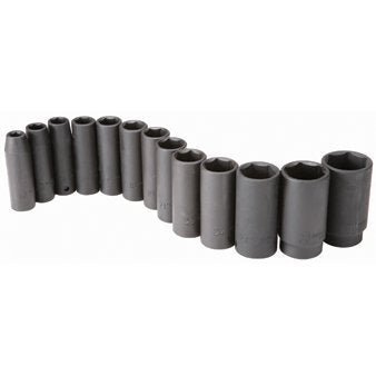 Pittsburgh 13 Piece 1/2" Drive Metric Deep Wall Impact Socket Set - Ultimate Online Deals