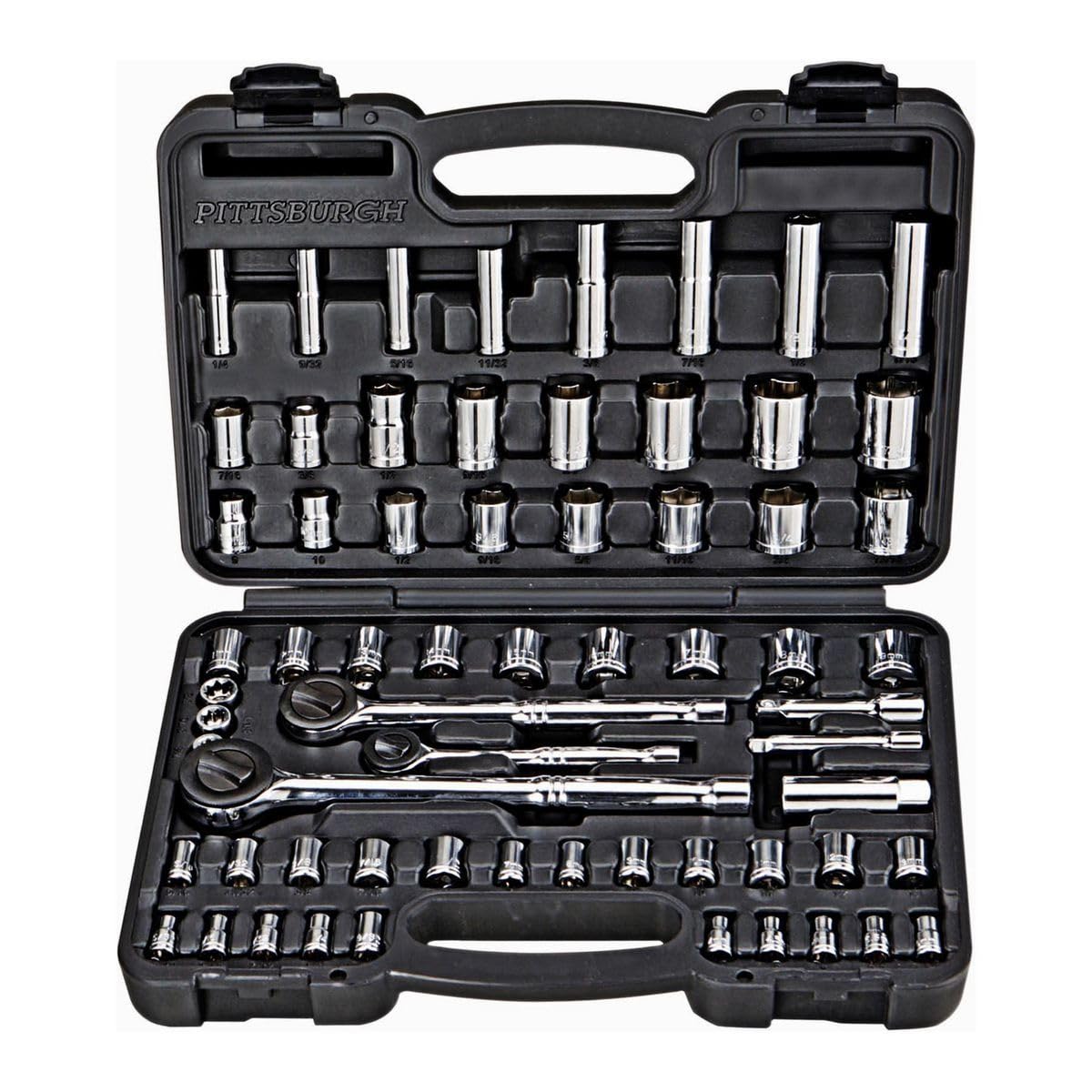 PITTSBURGH 64pc. socket set 1/4"", 3/8"", 1/2"", 63461 - Ultimate Online Deals