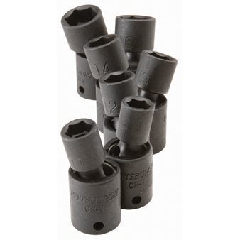 Pittsburgh 7 Piece 3/8" Drive Metric Impact Swivel Socket Set, Silver - Ultimate Online Deals