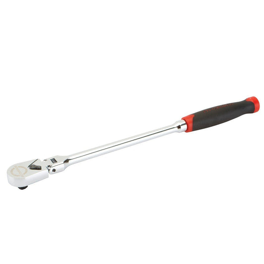 Pittsburgh Pro 3/8 Inch Drive Professional Flex Head Long Handle Ratchet; 14" Long with TRP Comfort Grip - Ultimate Online Deals