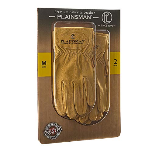 Plainsman Leather Gloves - 2 Pair - Medium - Ultimate Online Deals