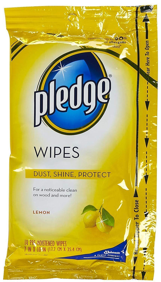 Pledge 72807 Lemon Scented Wipes 24 Count - Ultimate Online Deals