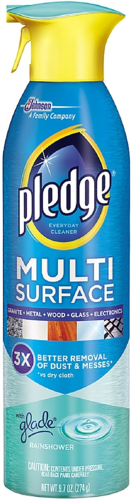 Pledge Multisurface Cleaner Spray, Rainshower Scent - Electronic, Stainless Steel & Glass Cleaner (1 Aerosol Spray), 9.7 oz (Pack of 5) - Ultimate Online Deals