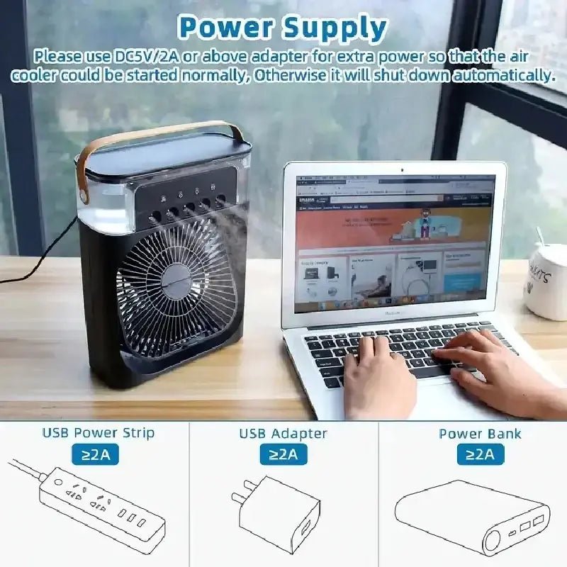 Portable Fan Air Conditioner USB Electric Fan - Ultimate Online Deals