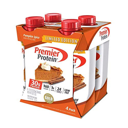 Premier Protein 30g Protein Shake, Pumpkin Spice, 11 Fl Oz, Pack of 4 - Ultimate Online Deals