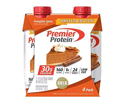 Premier Protein 30g Protein Shake, Pumpkin Spice, 11 Fl Oz, Pack of 4 - Ultimate Online Deals