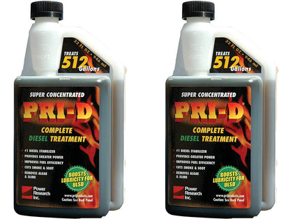 PRI - D Fuel Stabilizer - Lubricity Stability Complete Diesel Treatment for All 2 and 4 Stroke ENGINES - 32Oz - 2 Pack - Ultimate Online Deals