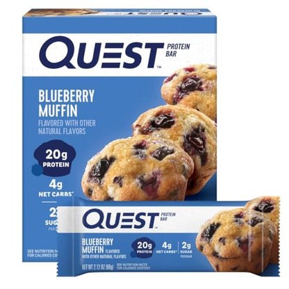 Quest Nutrition Blueberry Muffin Protein bar, 8.48 Oz (Pack Of 4) - Ultimate Online Deals