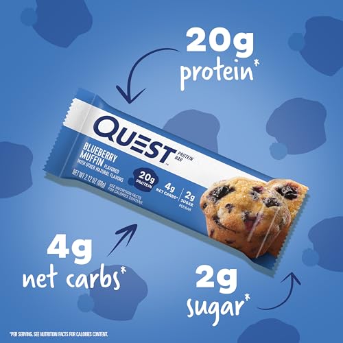 Quest Nutrition Blueberry Muffin Protein bar, 8.48 Oz (Pack Of 4) - Ultimate Online Deals