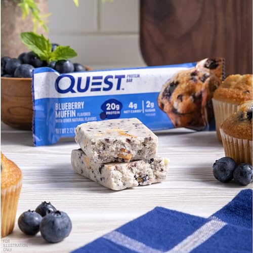 Quest Nutrition Blueberry Muffin Protein bar, 8.48 Oz (Pack Of 4) - Ultimate Online Deals