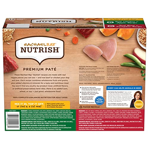 Rachael Ray Nutrish Premium Pate Wet Dog Food, Chicken and Beef Variety Pack, 13 Ounce Cans (Pack of 12) - Ultimate Online Deals