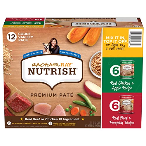 Rachael Ray Nutrish Premium Pate Wet Dog Food, Chicken and Beef Variety Pack, 13 Ounce Cans (Pack of 12) - Ultimate Online Deals