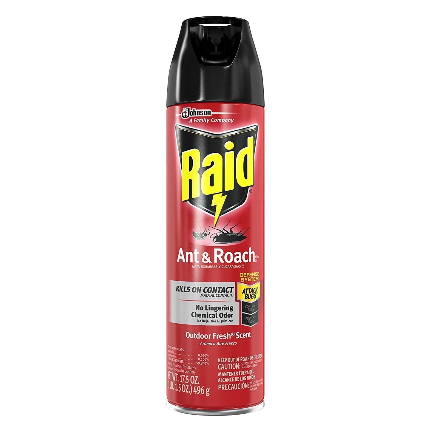 Raid Ant & Roach Killer Defense System, Outdoor Fresh Scent 17.5 Ounce (Pack of 12) - Ultimate Online Deals