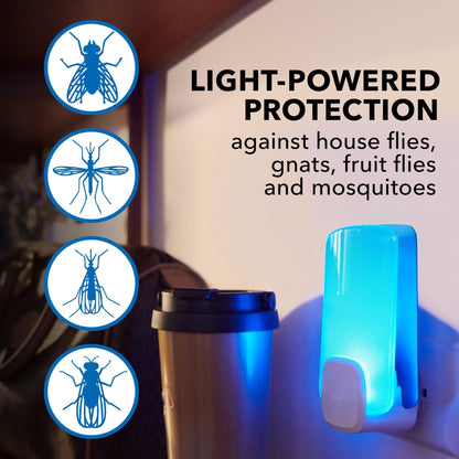 Raid Essentials Flying Insect Light Trap Starter Kit, 1 Plug - In Device + 1 Cartridge, Featuring Light Powered Attraction - Ultimate Online Deals