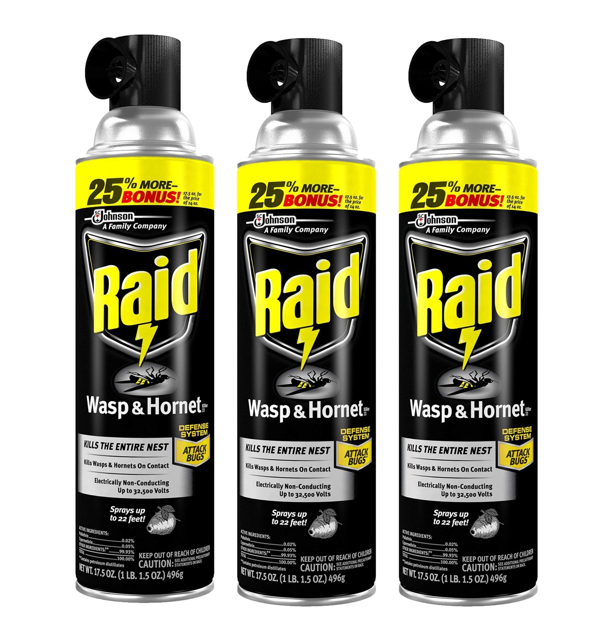 Raid Wasp and Hornet Killer, 17.5 OZ (Pack - 3) - Ultimate Online Deals