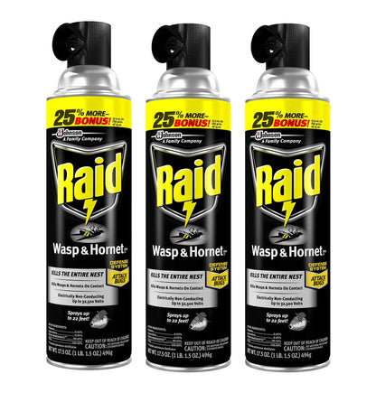 Raid Wasp and Hornet Killer, 17.5 OZ (Pack - 3) - Ultimate Online Deals