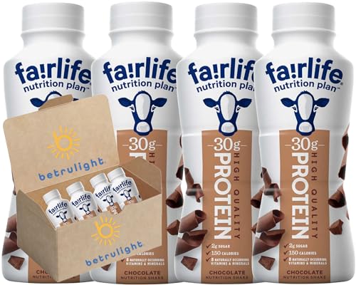 Ready to Drink Fairlife Protein Shakes |Nutrition Plan Protein Shake | Chocolate, Vanilla, Strawberry | Core Power Elite |Fair life Protein Shakes Variety Pack |11.5 Fl Oz Pack of 4| Every Order is Elegantly Packaged in a Signature BETRULIGHT Branded Box! - Ultimate Online Deals