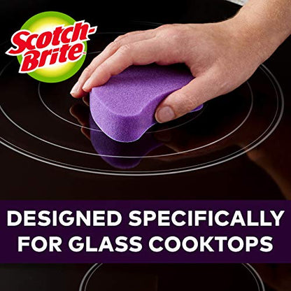 Scotch - Brite Cooktop Pad for Glass Stovetops, Chemical - Free, 2 Count (Pack of 1), Multi - Color - Ultimate Online Deals