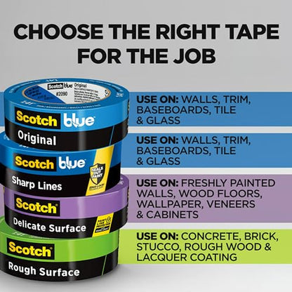 Scotch Delicate Surface Painter's Tape, Purple, Masking Tape Protects Delicate Surfaces and Removes Easily, Multi - Surface Painting Tape for Indoor Use - Ultimate Online Deals