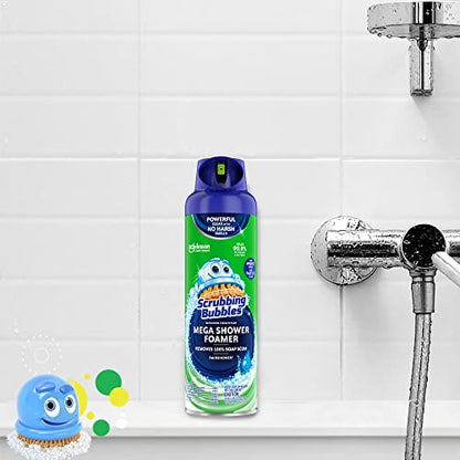 Scrubbing Bubbles Mega Shower Foamer Aerosol, Rainshower, 20 oz - Ultimate Online Deals