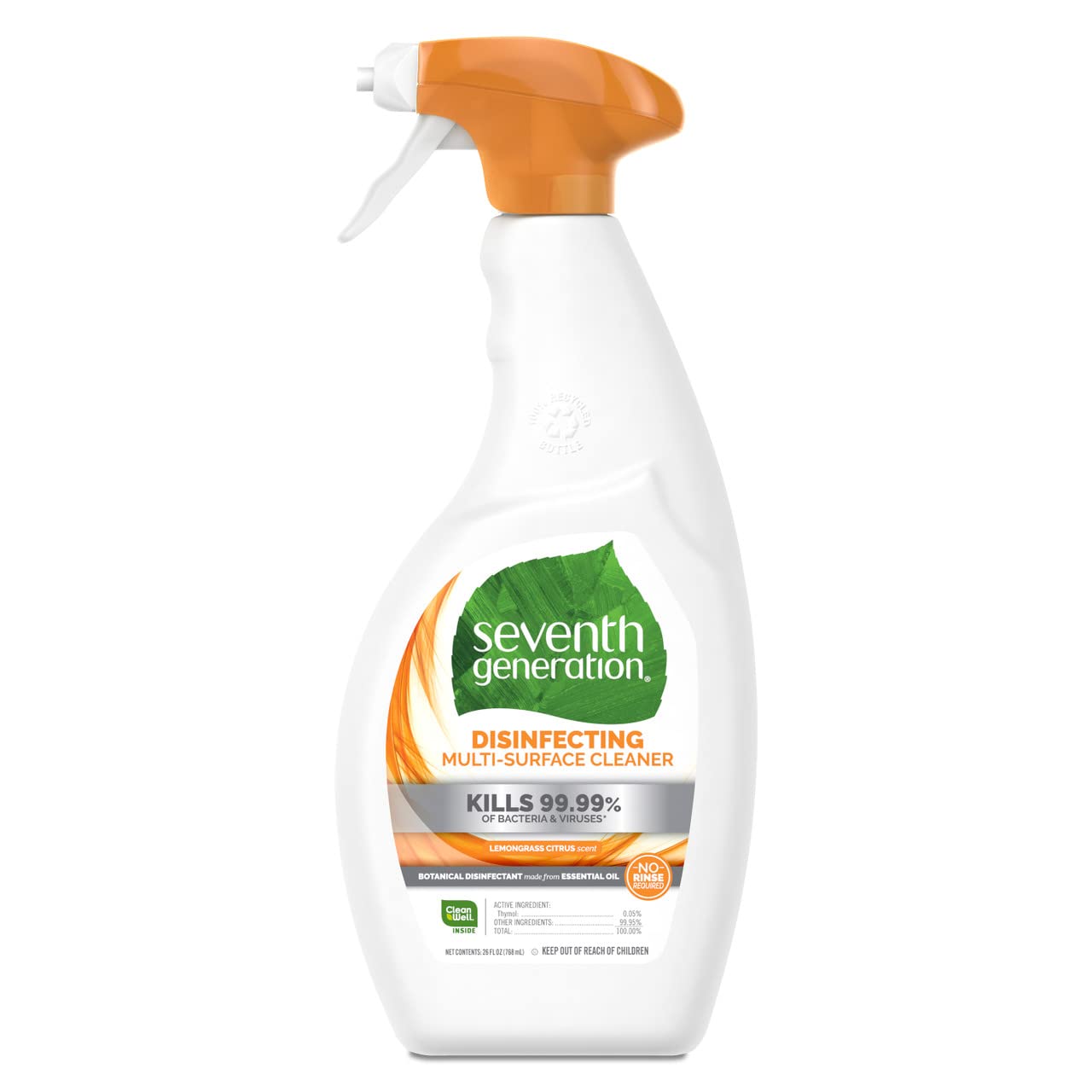 Seventh Generation Botanical Multi - surface Disinfecting Cleaner, Lemongrass Citrus, 26 fl oz (4 pack) - Ultimate Online Deals