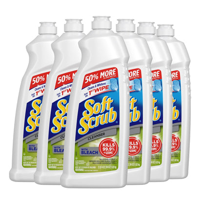 Soft Scrub Antibacterial Cleaner with Bleach Surface Cleanser, 36 Ounce (Pack of 6) - Ultimate Online Deals