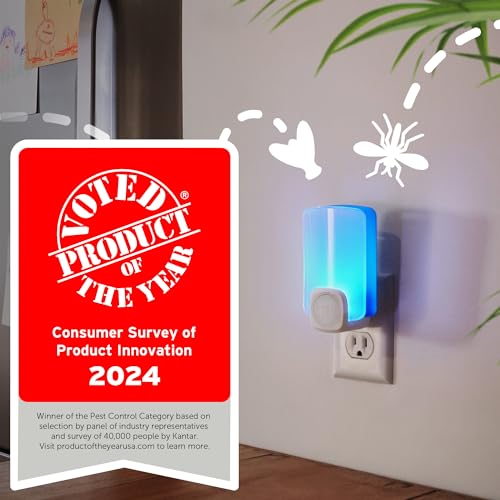 STEM Light Trap: Indoor Fruit Fly Trap, Effective Insect Control for Home, Attracts and Traps Flying Insects, Emits Soft Blue Light, Starter Kit with 1 Plug - In Device and 2 Cartridges - Ultimate Online Deals