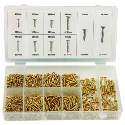 Storehouse 67678 500 Piece Brass Plated Wood Screw Assortment - Ultimate Online Deals