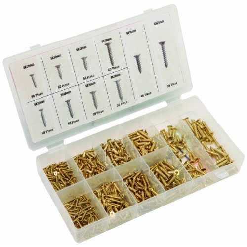 Storehouse 67678 500 Piece Brass Plated Wood Screw Assortment - Ultimate Online Deals