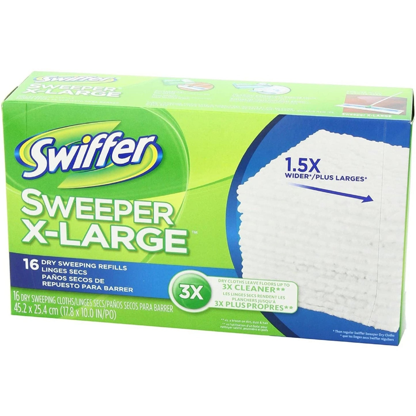 Sweeper XL Dry Sweeping Pad Refills for Floor mop Unscented 16 Count (Pack of 6) - Ultimate Online Deals