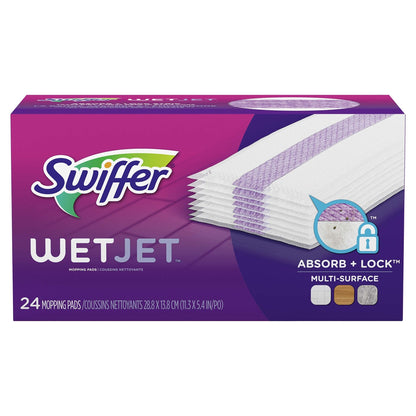 Swiffer WetJet Hardwood Floor Cleaner Spray Mop Pad Refill, Multi Surface, 24 Count - Ultimate Online Deals