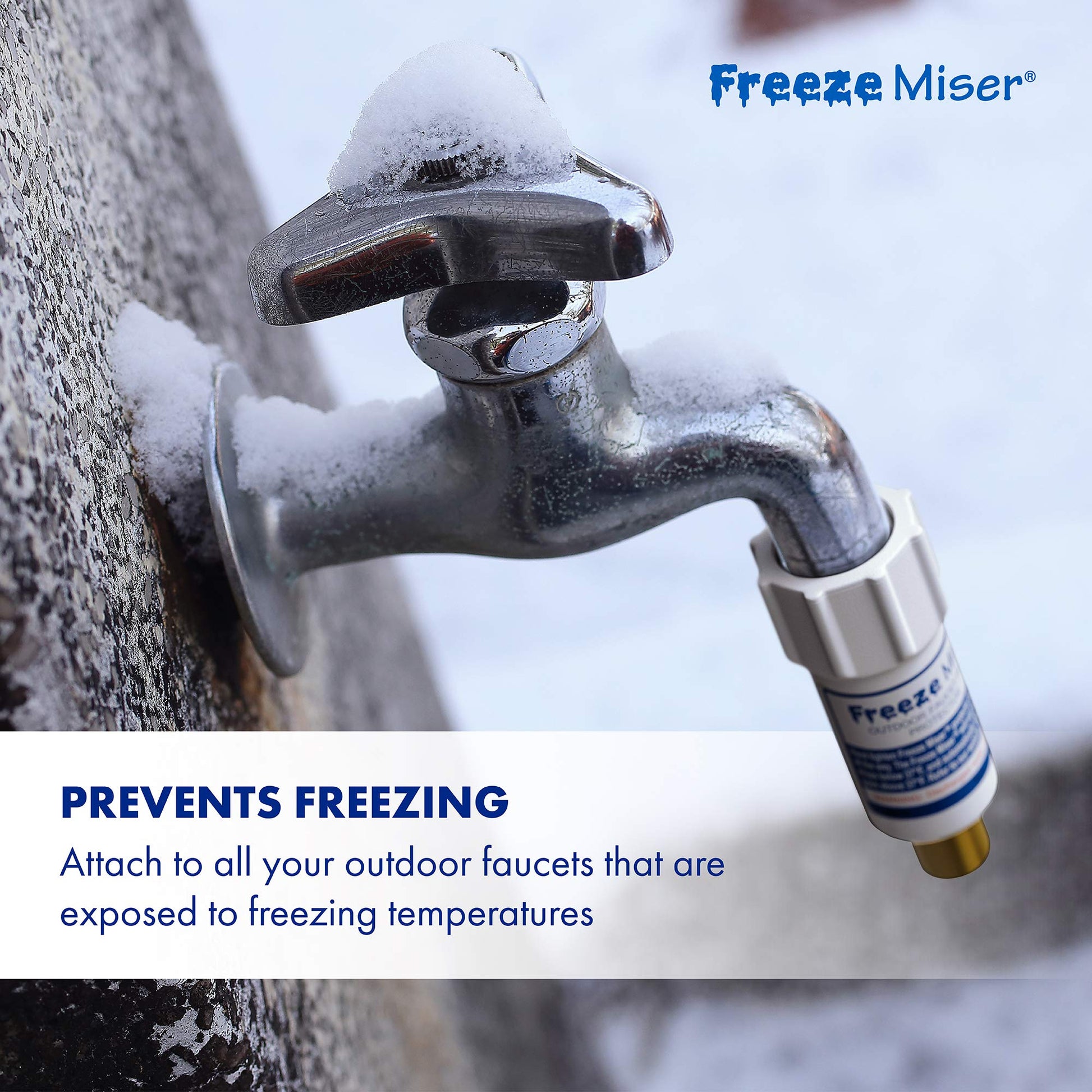 The Freeze Miser® - 8 Pack - Outdoor Faucet Freeze Protection | Durable Replacement for Faucet Covers for Winter - Freeze Proof Outdoor Faucet Protector - Low Maintenance & Easy to Install - Saves Water - Ultimate Online Deals