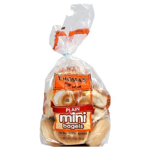 Thomas' Mini Plain Pre - sliced Bagels 15 Oz 2 Packs by Thomas - Ultimate Online Deals