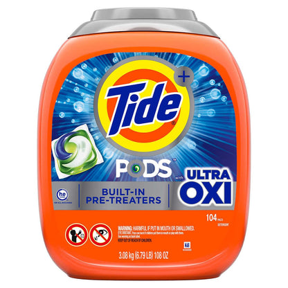 Tide Pods with Ultra Oxi HE Laundry Detergent Pods, 104 Count - Ultimate Online Deals