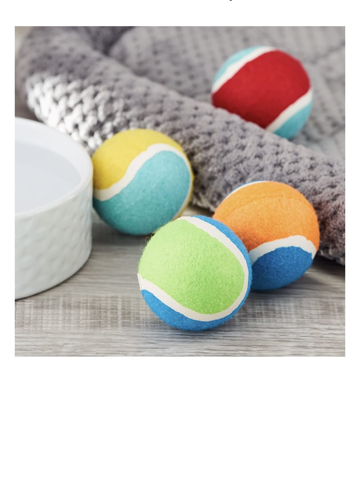 Vibrant Life Tennis Balls Dog Toy, Durable, Natural Rubber Ball, Bundle of 4 - Ultimate Online Deals