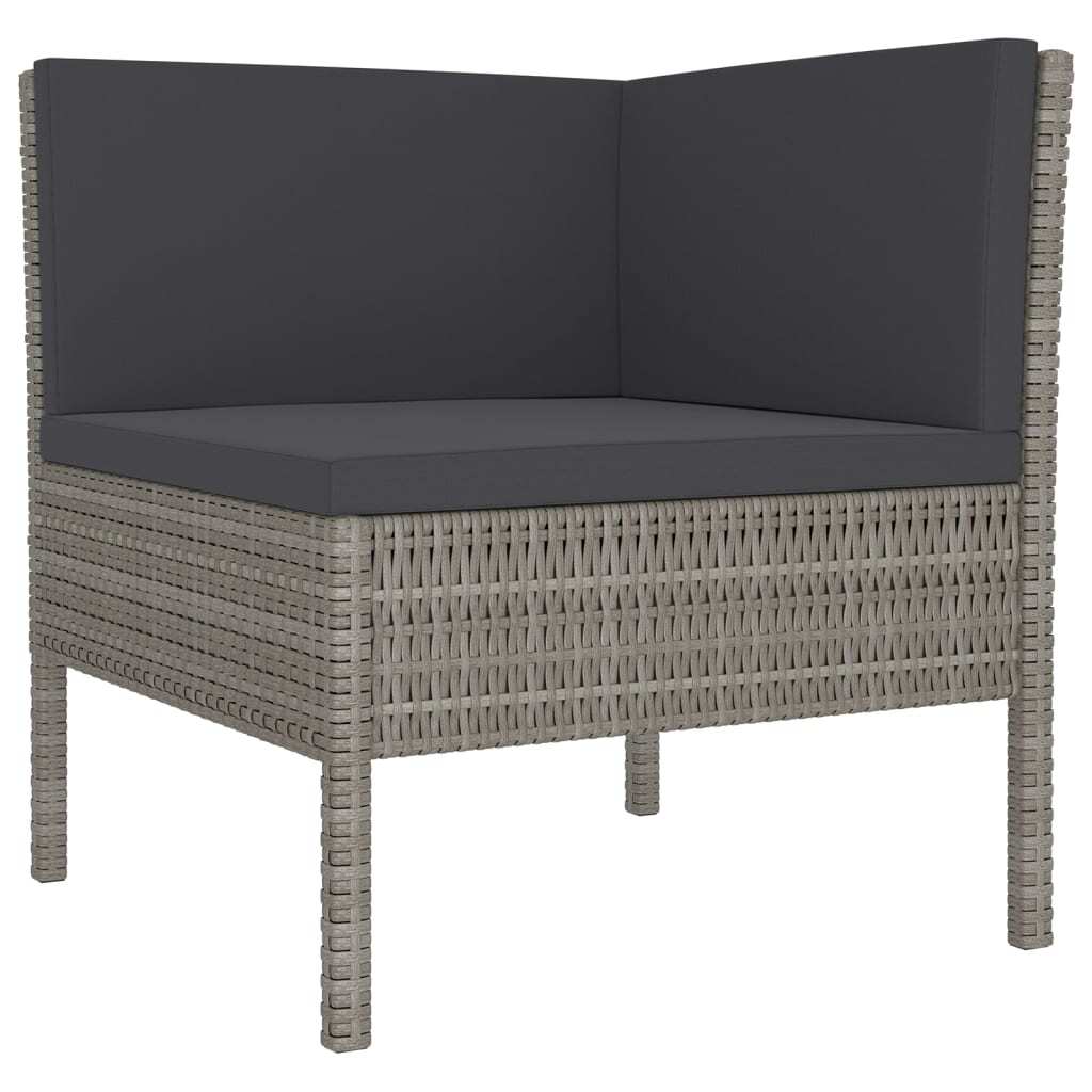 vidaXL 12 Piece Patio Lounge Set with Cushions Poly Rattan Gray - Ultimate Online Deals