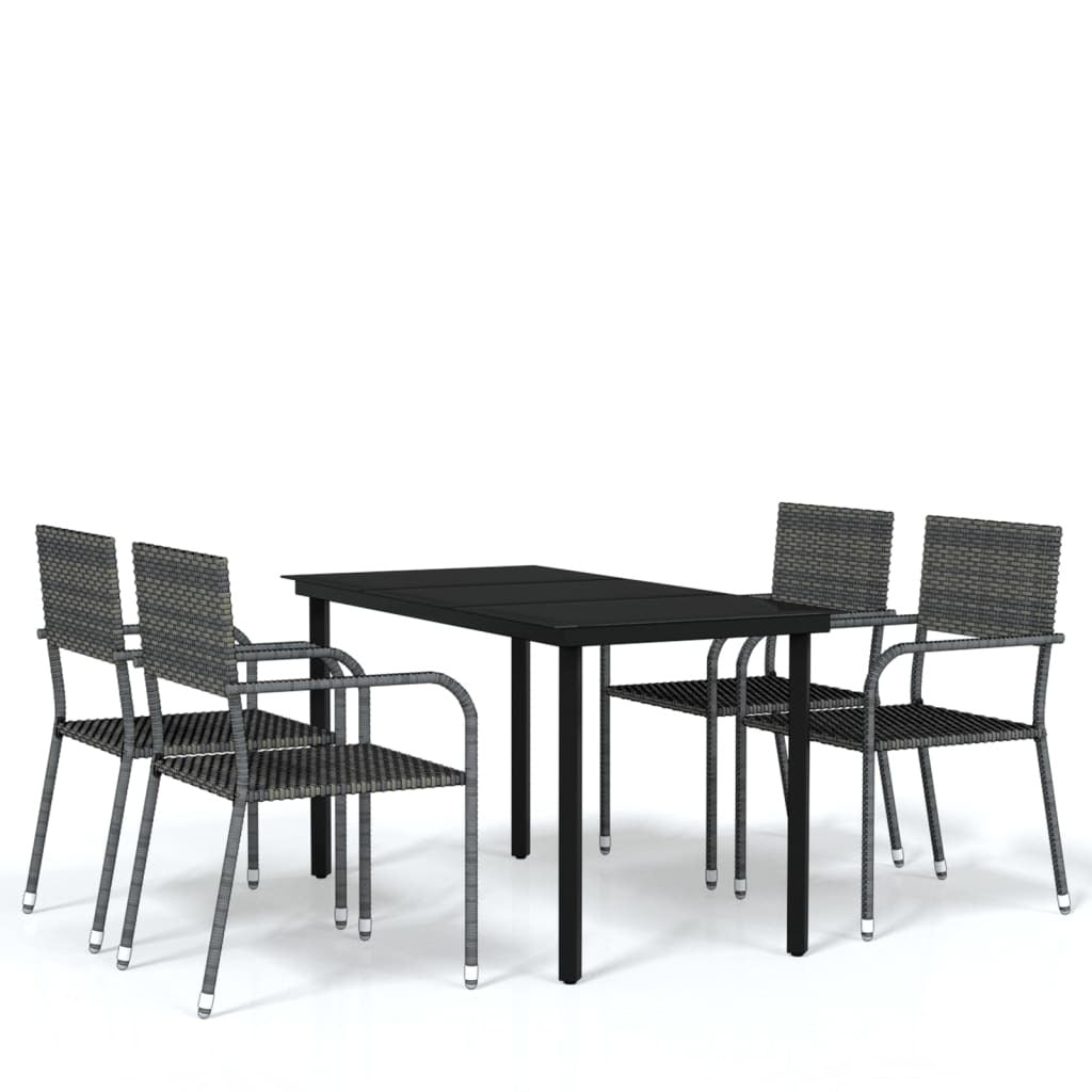 vidaXL 5 Piece Patio Dining Set Gray - Ultimate Online Deals