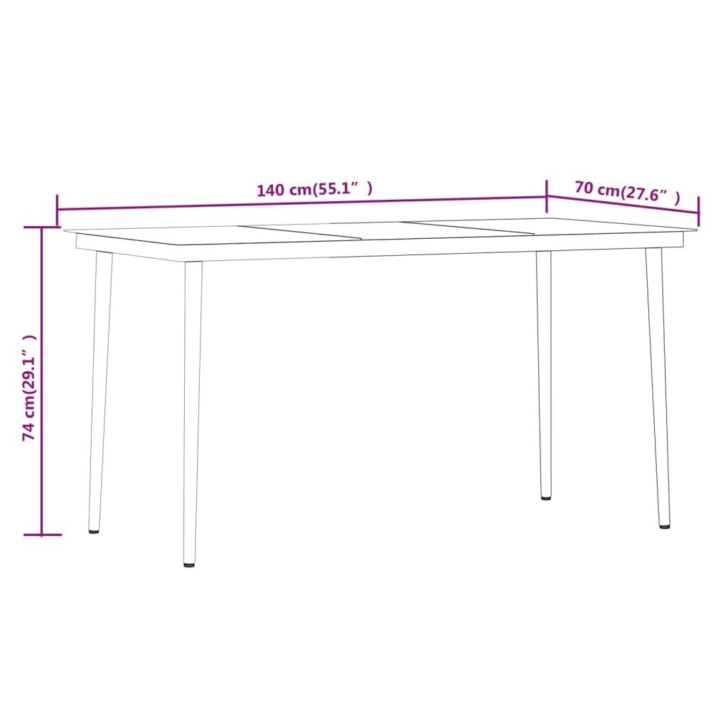 vidaXL 7 Piece Patio Dining Set Gray and Black - Ultimate Online Deals