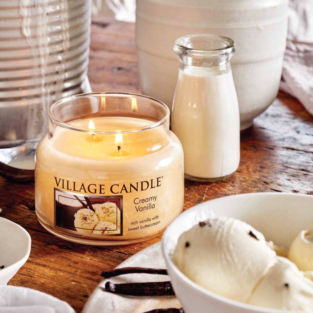 Village Candle Creamy Vanilla Glass Jar - Ultimate Online Deals