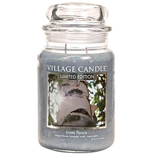 Village Candle Large Glass Apothecary Jar Scented Candle, 21.25 oz, Gray - Ultimate Online Deals