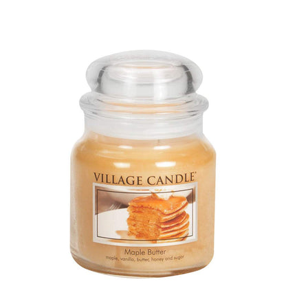 Village Candle Maple Butter 16 oz Glass Jar Scented Candle, Notes of Maple, Vanilla, Butter, Honey, Sugar, Featuring Dual Wick, Medium - Ultimate Online Deals