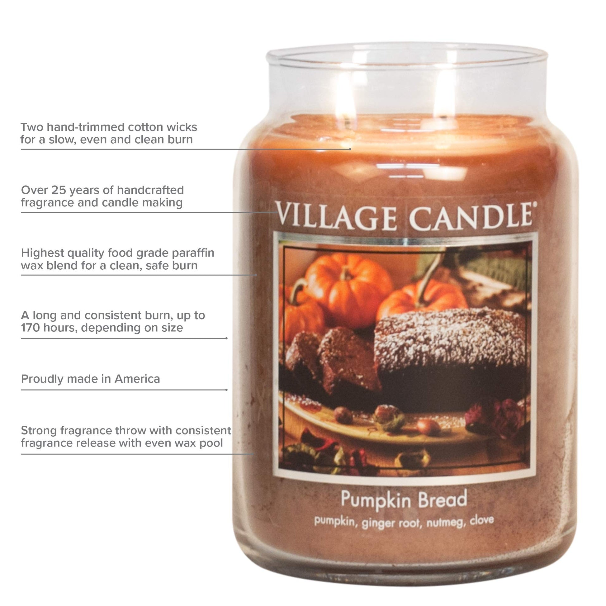 Village Candle Orange Cinnamon 16 oz Glass Jar Scented Candle, Medium - Ultimate Online Deals