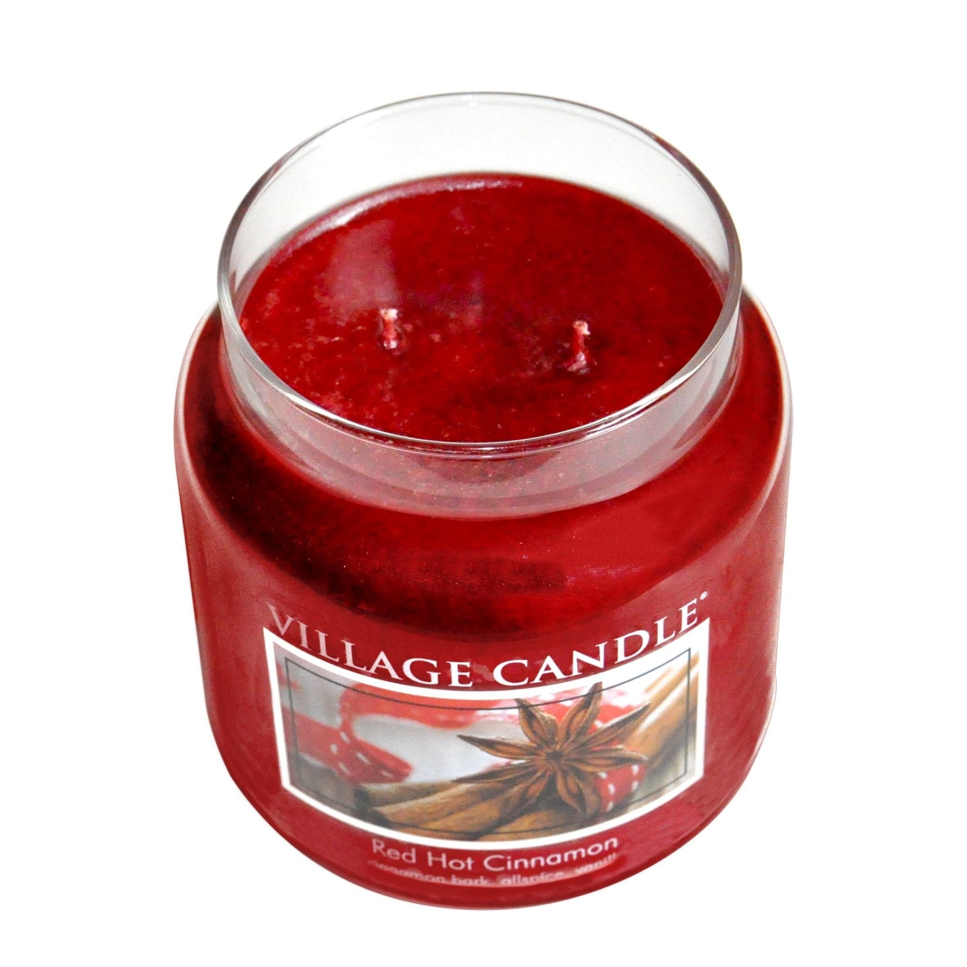 Village Candle Red Hot Cinnamon 16 oz Glass Jar Scented Candle, Medium - Ultimate Online Deals