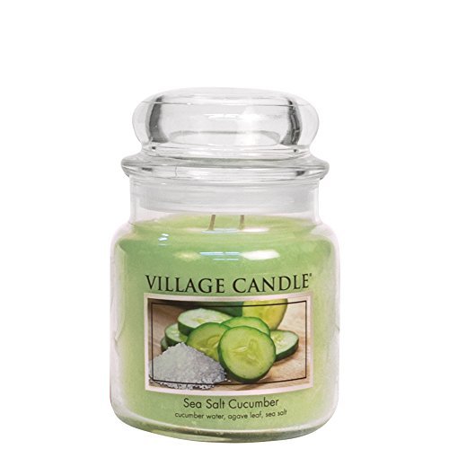 Village Candle Sea Salt Cucumber 16 oz Glass Jar Scented Candle, Medium - Ultimate Online Deals