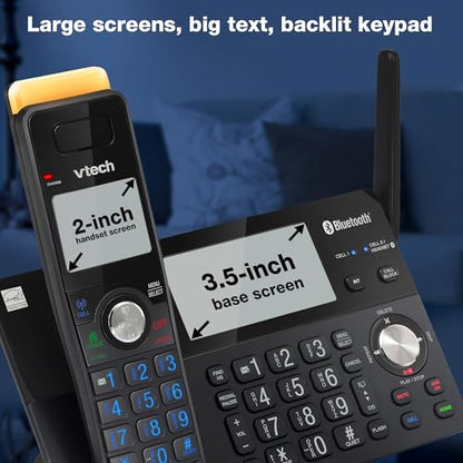 VTech IS8151 - 5 Super Long Range 5 Handset DECT 6.0 Cordless Phone for Home with Answering Machine - Ultimate Online Deals