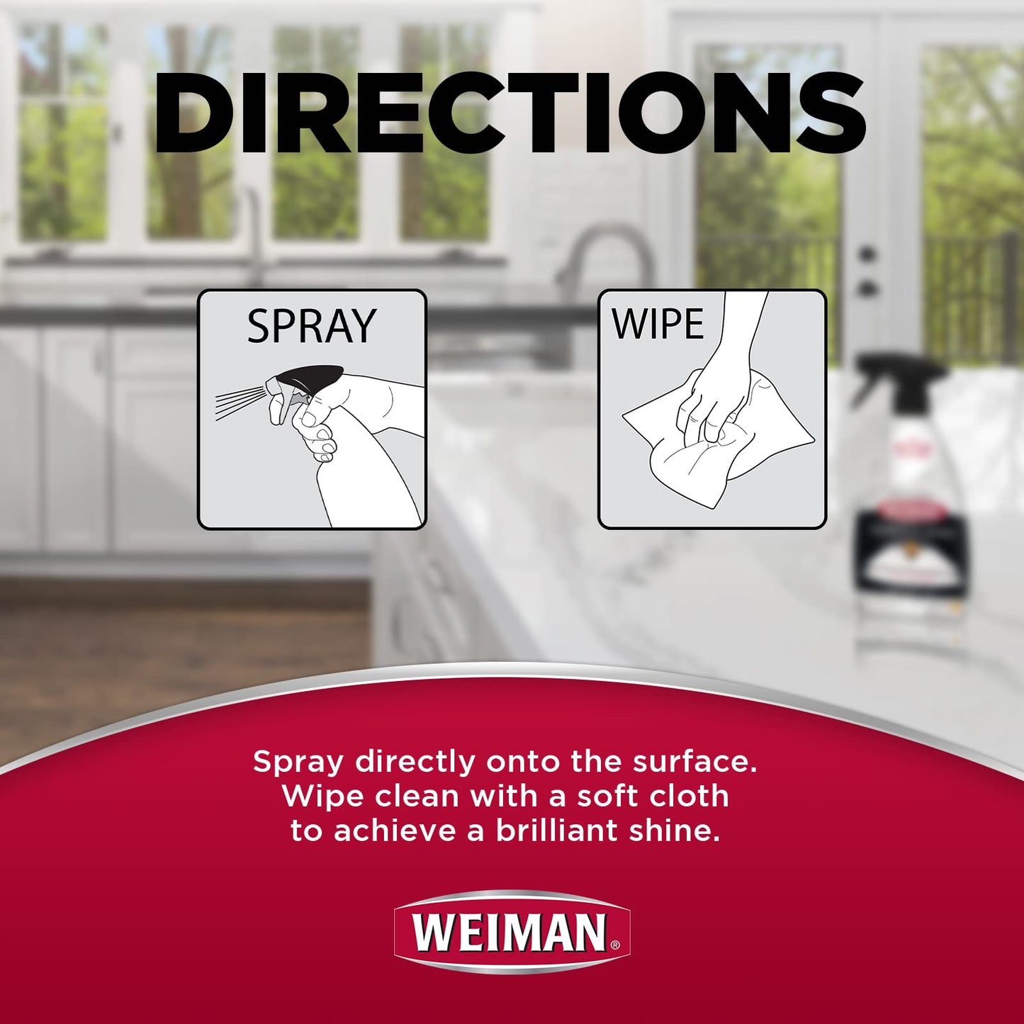 Weiman Quartz Countertop Cleaner and Polish - Clean & Shine Your Quartz Countertops Islands and Stone Surfaces with UV Protection - Ultimate Online Deals